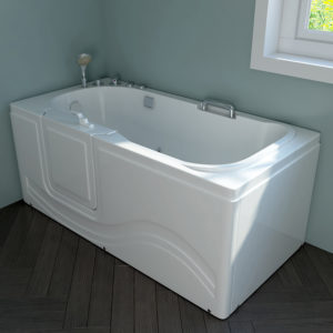 Relax Walk-in Tub Combo Bathtub with Seat Shower
